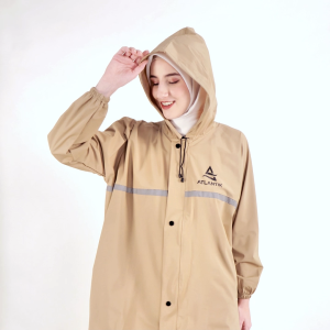 Jas Hujan Pria Wanita Setelan Dewasa PVC Tebal Elastis Anti Air Anti Rembes Atlantik