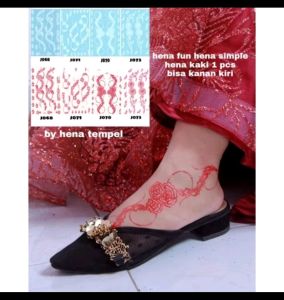 HENA KAKI STICKER PENGANTIN Free Gliter NAIL ARTS
