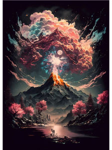 BILIBILI | Japanese Nature Neon Art Posters And Prints Canvas Japan Landscape Wall Decorative Painting For Living Room Home Decor Pictures