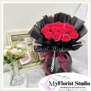 MYFLORIST 13 Stalks Soap Rose Soap Flower Bouquet | Buket Bunga Sabun Ros
