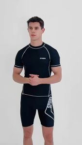 【CAMPOUT】Bộ đồ bơi Bộ đồ hai mảnh xẻ tà cho Nam Bộ đồ bơi lướt sóng tay ngắn chống nắng cho nam áo quần lặn kích thước lớn Quần bơi nam đi biển