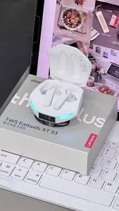 Lenovo | Lenovo New  XT53 Bluetooth V5.4 Earphones LED Power Display Gaming Headphones Waterproof Anti-sweat Upgraded Wireless Earbud