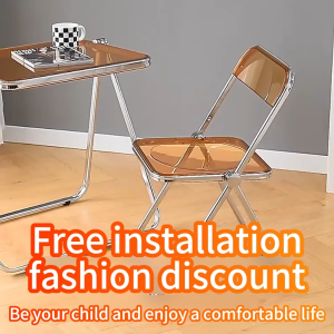 SOFTHOME New Style Acrylic Transparent Fashion Chair Portable Folding Dining Chair Photo Chair