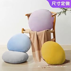 Sofa Cushion  Lumbar Cushion Premium Core Soft Hug Round Cushion Bedside Home Office Removable Washable M40-C032