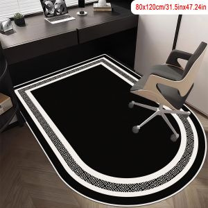 VIKAMA Minimalist Arch Carpet Non-slip Wear-resistant Office Study Swivel Chair Mat Bedroom Vanity Carpet Home Decoration