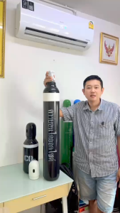 ถังซีโอทู ( CO2 ) ขนาด 1.5 คิว 10 ลิตร มีก๊าซเต็มถัง 5 kg.หัววาล์ว CGA320 ถังใหม่ พร้อมใช้งาน ( ซีโอทู คาร์บอนไดออกไซต์ Co2 )