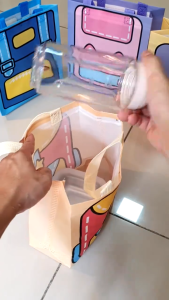 VToys Goodies Bag 12Pcs Gift Bag Cartoon Tote Doorgift Birthday Bag Recycle Bag Storage Bag Party Gift Bag For Kids
