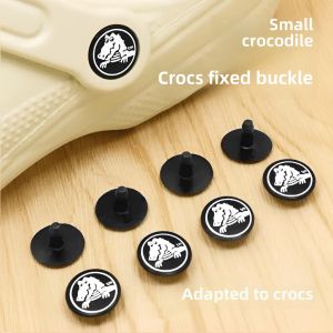 Applicable Hole Shoes Snap Fastener Side Buckle Slippers Crocs Hole Shoes Buckle Repair Accessories Backstrap Black Side Buckle