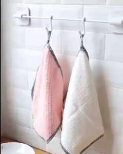 Kitchen Absorbent Dish Towel Double side Thick Cleaning Cloth Restaurant Table Rag