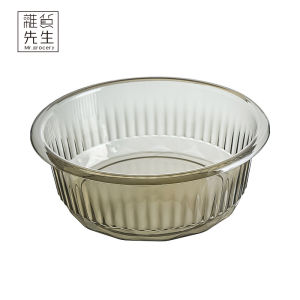 Transparent Pure Color Crystal Plastic Basin Multi-Functional Home Use Face Washing Basin round Shape Indoor Cleaning Tool