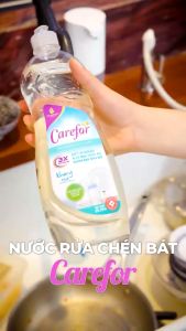 Nước rửa chén bát Carefor 800ml đậm đặc an toàn với da tay đánh bay mọi vết bẩn Carefor 800ml