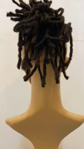 Hair Toupee Gimbal Style Reage untuk Pria Penutup Rambut Gimbal Pendek untuk Pria Penutup Rambut Sintetis Gimbal Afro dengan 3 Klip Warna Hitam  Coklat Panjang 15 cm