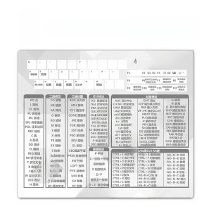 แผ่นรองเมาส์คีย์ลัด CAD แผ่นรองเมาส์ CAD ไซส์เล็กใหญ่สำหรับแล็ปท็อปสำนักงานใช้ในบ้านขอบล็อคเพิ่มความหนา