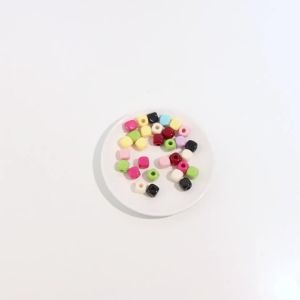 30/50pcs Acrylic Candy Color Beads Square Heart Flowers Shaped Spacer Beads for DIY Necklace Bracelet Jewelry Making Finding