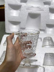 Bộ ấm chén uống trà thuỷ tinh chịu nhiệt Borosilicatecao cấp cách nhiệt tốt dụng cụ pha trà đầy đủ