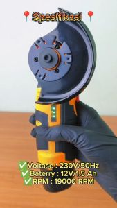 XENON CDAG300 Brushless Gerinda Angle Grinder 3\\\" Cordless Mesin Gerinda Tangan 3 INCH Elektrik Gerinda Mini Baterai Portable Alat Pemotong Listrik