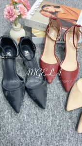 HELIVA ANGELA High Heels Wanita Tali Sling Back Hak 9cm Pointed Toe Elegan HV1152