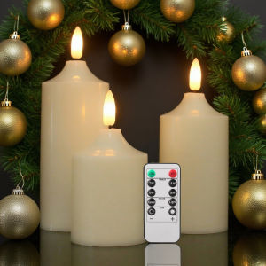 Flameless Candles with Remote and Timer Battery Operated Candles Flickering Led Candles for Christmas Wedding Birthday Home Deco