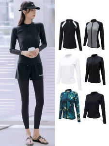 South Korea New Diving Suit Womens Snorkeling Suit Separates Guard Jellyfish Suit Quick-Drying Long Sleeves Sun Protection Surfing Suit Underwire Swimsuit