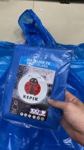 Jas Hujan Plastik Setelan Tebal | Jas Hujan Satu Set Plastik