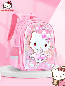 กระเป๋าเป้สะพายหลัง Hello Kitty สำหรับเด็กผู้หญิงนักเรียนประถมศึกษาปีที่ 1 ถึง 3 น้ำหนักเบา สไตล์การ์ตูนน่ารัก กระเป๋าใส่ของเล่นสำหรับเด็ก