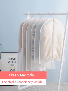 Deli Vusign New Transparent Dustproof Clothes Cover Zippered Storage Bag for Wardrobe Organization