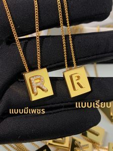 สร้อยคอตัวอักษรสี่เหลี่ยมสีทองใหม่สำหรับผู้หญิง ชุบทอง ดีไซน์ไม่ซ้ำใคร สร้อยคอกระดูกไหปลาร้าระดับไฮเอนด์ แฟชั่นฤดูร้อน