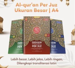 Al Quran Hafazan Perjuz Ukuran Besar A4 & Sedang (A5) (BONUS FREE Buku Saku Dzikir)