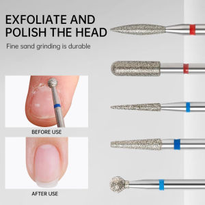 **【COD】Alat Seni Kuku Kepala Pra-pemolesan Pasir Berlian Menghilangkan Kulit Mati Alat Seni Kuku Kepala Pemoles**