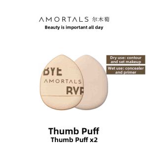 AMORTALS | Mini Finger Powder Puff Amortals Cloud Sensation Face Towel Easy to Use for All Ages Finger Tip Concealer Non-Powder Eating