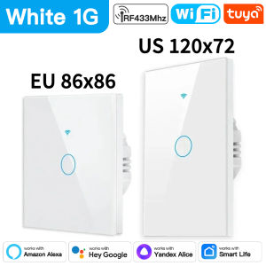 TNCE Tuya Switch WIFI RF US/EU 1/2/3/4 Gang No/With Neutral Wire Wall LED Light Controller Smart life Voice Alexa Google Home