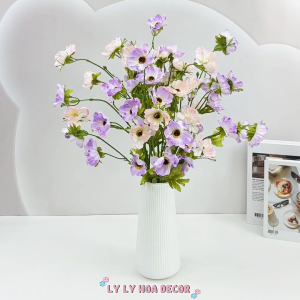 Hoa Cúc Susi 8 Bông Cắm Giỏ Bó Hoa Trang Trí Nhà Cửa. Hoa Lụa Decor