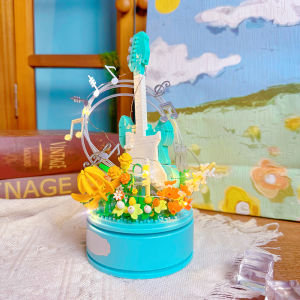 YUGAO | Rotatable Musical Building Blocks Set with Flowers Violin and Guitar Design