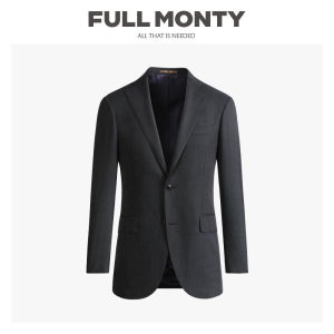 Slim Fit Wedding Groom Grey Pure Wool Leisure Suit