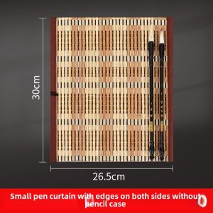 Large Capacity Calligraphy Brush Roll Bag Womens Style Bamboo Calligraphy Brush Storage Case Traditional Chinese Culture Stationery
