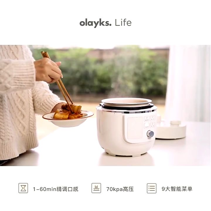 Olayks Smart Double Inner Pot Electric Pressure Cooker (2L) 1Year