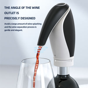 Uareliffe 2 In 1 Rechargeable Electric Wine Aerator Decanter With Wine Stopper Set One Click Wine Separation Red Wine Dispenser Quick Sobering Easy To Storage Wine Pourer Leakproof Wine Decanter Aerator Pouring Automatic Filter For Home Party Wedding