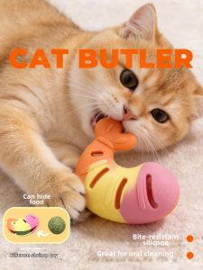 MAOGUANJIA | Interactive Treat Dispensing Silicone Cat Toy