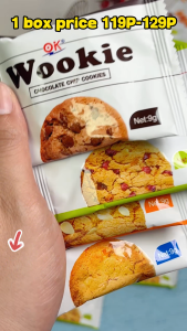 OK WOOKIE 108g 216g Glazed Fruit Cookies with Chocolate Chips & Nut Butter Cream Snack Organic Premium Grade Cookies