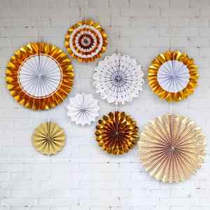 Gold Embossed Folding Fan