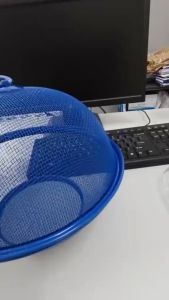 Bộ rổ đựng trái cây có nắp đậy 29cm có thể làm lồng bàn đậy thức ăn tiện lợi Lưới mịn dễ dàng thoát nước