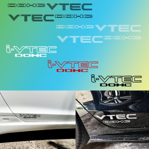 Sticker Kereta VTEC DOHC Tampal Luar