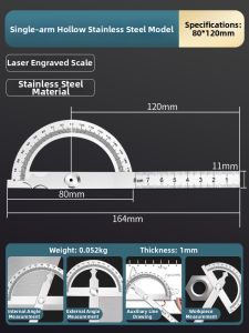 syntek | High Precision Angle Measurement Multi-functional Ruler