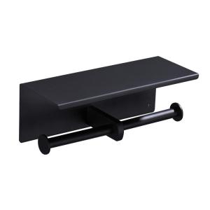 DIHUANTUO | Stainless Steel Black Double Roll Toilet Paper Holder