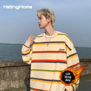 HetingHOME | Áo Thun Sọc Dành cho Nam có Lót Nỉ