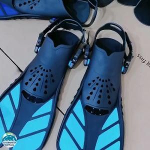 Adjustable Snorkel Fins – Short Silicone Swimming Flippers for Scuba Diving & Travel