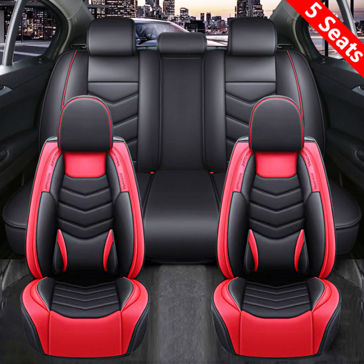 Mitsubishi Car Seat Covers Set,Full Coverage Leather Ice silk Seat Protector, With fixed lumbar