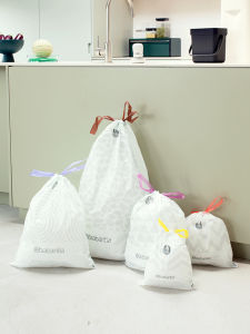 Brabantia Thickened Plastic Garbage Bags with Drawstring Handheld Storage Bags Home Use Large Size Drawstring Trash Bags