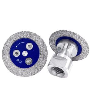 Lưỡi Cưa Kim Cương Mini 50mm Đĩa Cắt Đá Dùng Cho Đá Granite Đá Sa Thạch Bê Tông Khắc Chữ Dụng Cụ Mài