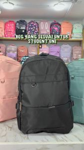 🔺N03 Good Quality Backpack School / Beg Galas Sekolah (Primary & Secondary Saiz 16"/43 cm) Backpack Design Plain